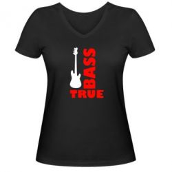 Жіноча футболка з V-подібним вирізом Бас-True - PrintSalon