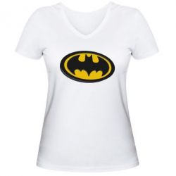 Жіноча футболка з V-подібним вирізом Batman 3D - PrintSalon