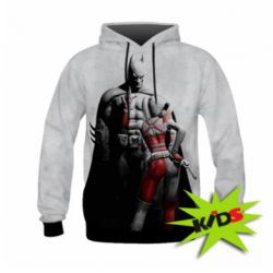 Дитяче 3D худі Batman and Harley Quinn