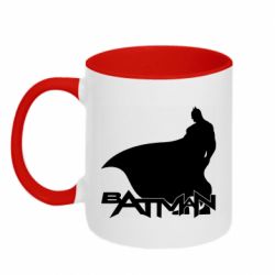 Чашка двокольорова Batman and text