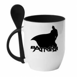 Чашка з ложкою Batman and text - PrintSalon