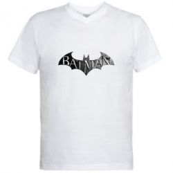Мужская футболка  с V-образным вырезом Batman: arkham city - PrintSalon