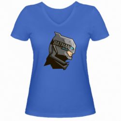 Женская футболка с V-образным вырезом Batman Armoured - PrintSalon