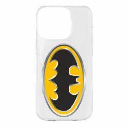 Чохол для iPhone 14 Pro Batman Gold Logo - PrintSalon