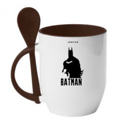 Чашка з ложкою Batman, justice - PrintSalon