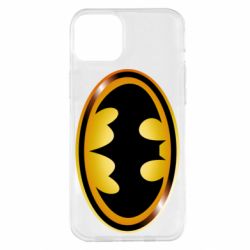 Чохол для iPhone 14 Plus Batman logo Gold - PrintSalon