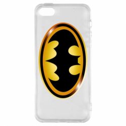Чохол для iphone 5/5S/SE Batman logo Gold - PrintSalon