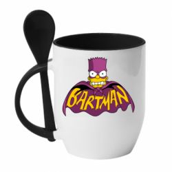 Чашка з ложкою Bartman simpson - PrintSalon