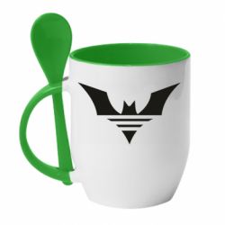 Чашка з ложкою Batman three line - PrintSalon