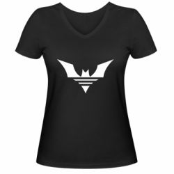 Жіноча футболка з V-подібним вирізом Batman three line - PrintSalon