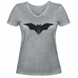 Жіноча футболка з V-подібним вирізом Batman unusual logo - PrintSalon