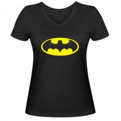 Женская футболка с V-образным вырезом Batman - PrintSalon