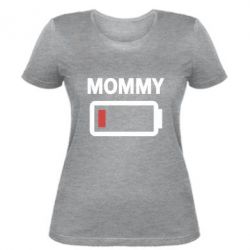 Женская футболка Battery Mom - PrintSalon