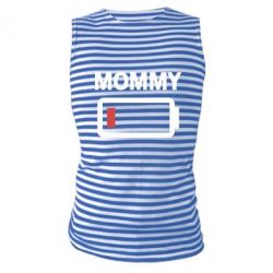Майка-тельняшка Battery Mom - PrintSalon