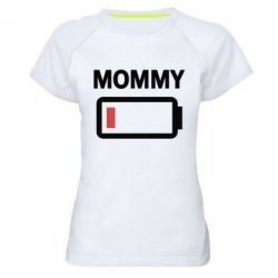 Женская футболка для спорта Battery Mom - PrintSalon