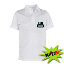 Детское поло Battery son - PrintSalon