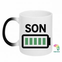 Чашка-хамелеон Battery son - PrintSalon