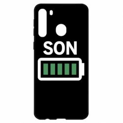 Чехол для Samsung A21 Battery son - PrintSalon