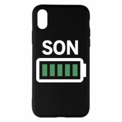 Чехол для iPhone X/Xs Battery son - PrintSalon