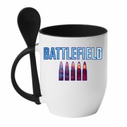 Чашка з ложкою Battlefield 5 bullets - PrintSalon