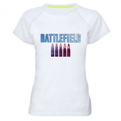 Жіноча футболка для спорту Battlefield 5 bullets - PrintSalon