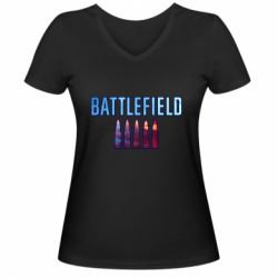 Жіноча футболка з V-подібним вирізом Battlefield 5 bullets - PrintSalon