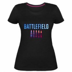Жіноча преміум футболка Battlefield 5 bullets - PrintSalon