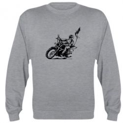 Cвитшот Байкер на мотоцикле - PrintSalon