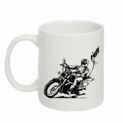 Чашка 320ml Байкер на мотоцикле