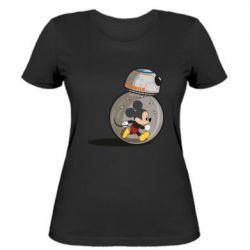 Женская футболка BB-8 and Mickey Mouse - PrintSalon