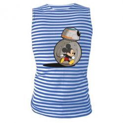 Майка-тельняшка BB-8 and Mickey Mouse - PrintSalon