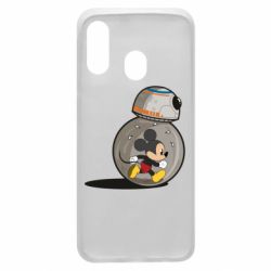Чехол для Samsung A40 BB-8 and Mickey Mouse - PrintSalon