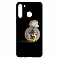 Чехол для Samsung A21 BB-8 and Mickey Mouse - PrintSalon