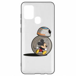 Чехол для Samsung A21s BB-8 and Mickey Mouse - PrintSalon