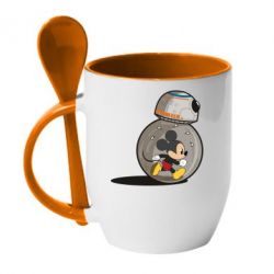 Чашка с ложкой BB-8 and Mickey Mouse - PrintSalon