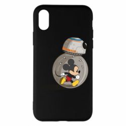 Чехол для iPhone X/Xs BB-8 and Mickey Mouse - PrintSalon