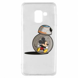 Чехол для Samsung A8 2018 BB-8 and Mickey Mouse - PrintSalon