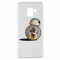 Чехол для Samsung A8+ 2018 BB-8 and Mickey Mouse - PrintSalon