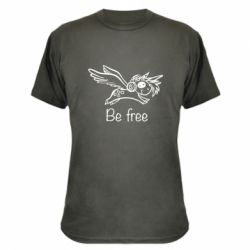 Камуфляжная футболка Be free unicorn - PrintSalon
