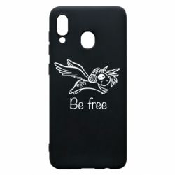 Чехол для Samsung A20 Be free unicorn - PrintSalon