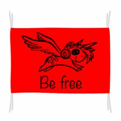 Флаг Be free unicorn - PrintSalon