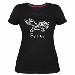 Женская премиум футболка Be free unicorn - PrintSalon