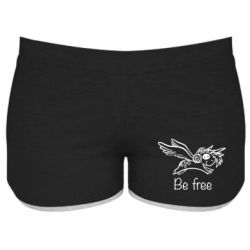 Женские шорты Be free unicorn - PrintSalon