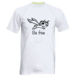 Мужская футболка для спорта Be free unicorn - PrintSalon