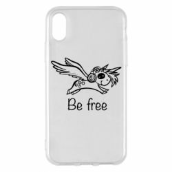 Чехол для iPhone X/Xs Be free unicorn - PrintSalon