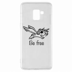 Чехол для Samsung A8+ 2018 Be free unicorn - PrintSalon
