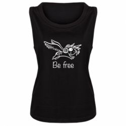 Женская майка Be free unicorn - PrintSalon