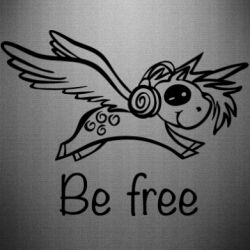 Наклейка Be free unicorn - PrintSalon