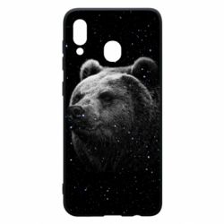 Чехол для Samsung A20 Bear and stars - PrintSalon