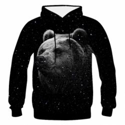 Мужское 3D худи Bear and stars - PrintSalon